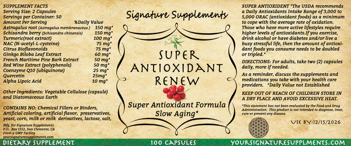✨ Antioxidant Super Renew – Cellular Defense & Longevity Support
