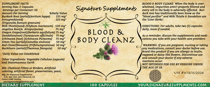 ๐ฟ Blood & Body Cleanz โ Gentle Herbal Detox & Whole-Body Balance