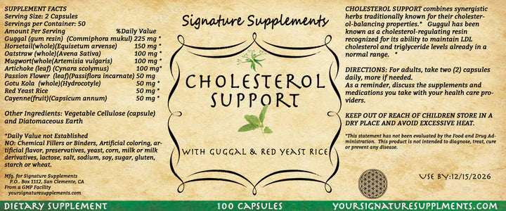 ❤️ Cholesterol Support – Herbal Cardiovascular & Lipid Balance