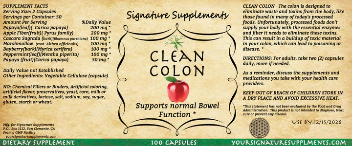 🌿 Clean Colon – Gentle Herbal Support for Digestive Balance