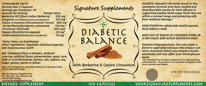 🌿 Diabetic Balance – Herbal Support for Blood Sugar & Metabolic Wellness