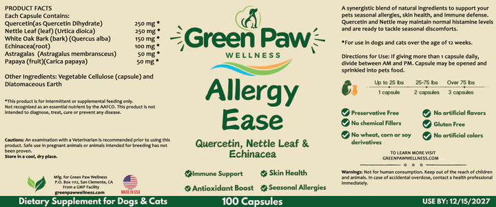 Alivio de las alergias para perros y gatos