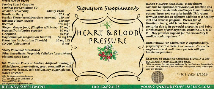 ❤️ Heart & Blood Pressure – Herbal & Mineral Support for Circulatory Wellness