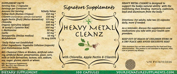 🧪 Heavy Metal Cleanz – Botanical & Nutrient Detox Support