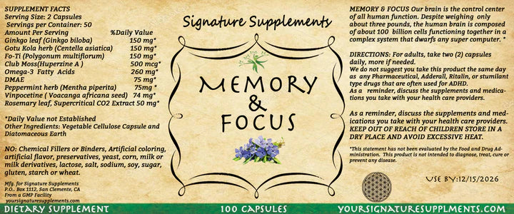 🧠Memory & Focus – Botanical Clarity for a Sharper Mind