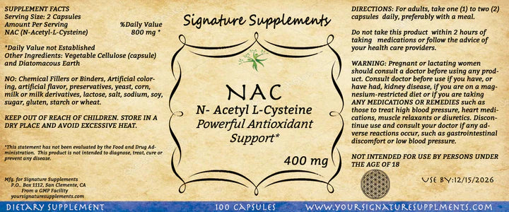 🧪 N-Acetyl Cysteine (NAC) Support Glutathione Production & Cellular Defense