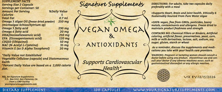 π± Vegan Omega + Antioxidants β Clean, Conscious Cardiovascular & Brain Support
