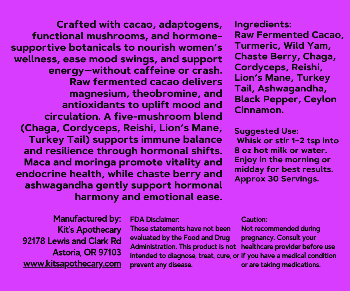 Women’s Balance Brew ✨ – Golden Milk Mocha with Hormone-Balancing Botanicals & Mushrooms
