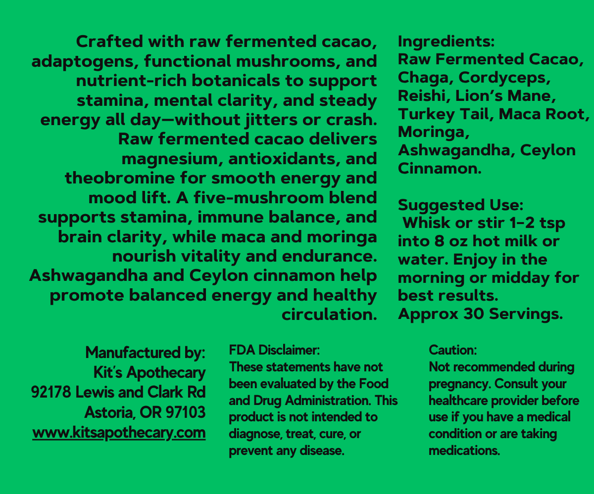 Energy Elixir ⚡ – Cacao & Mushroom Golden Milk with Adaptogens