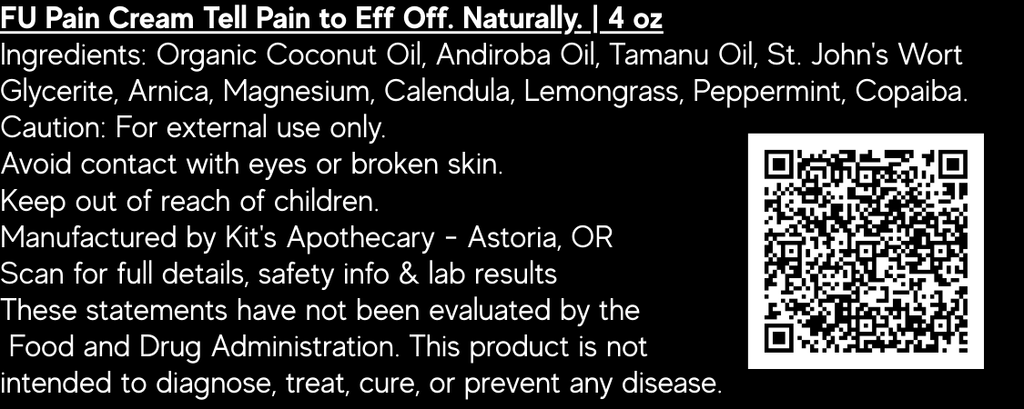FU Pain! Cream ✨ – Tell Pain to Eff Off. Naturally.