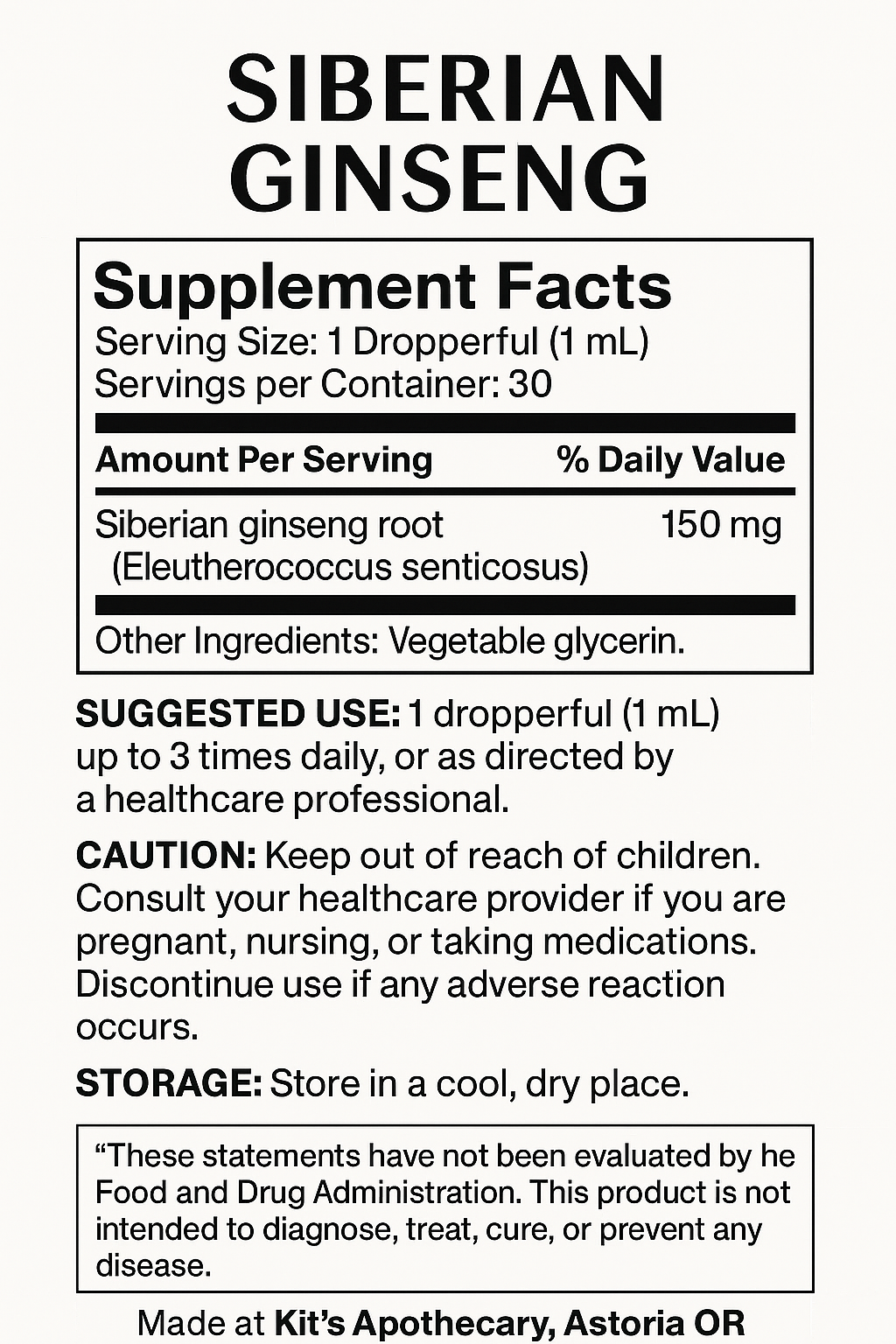 🌱 SIBERIAN GINSENG | Vitality + Endurance
