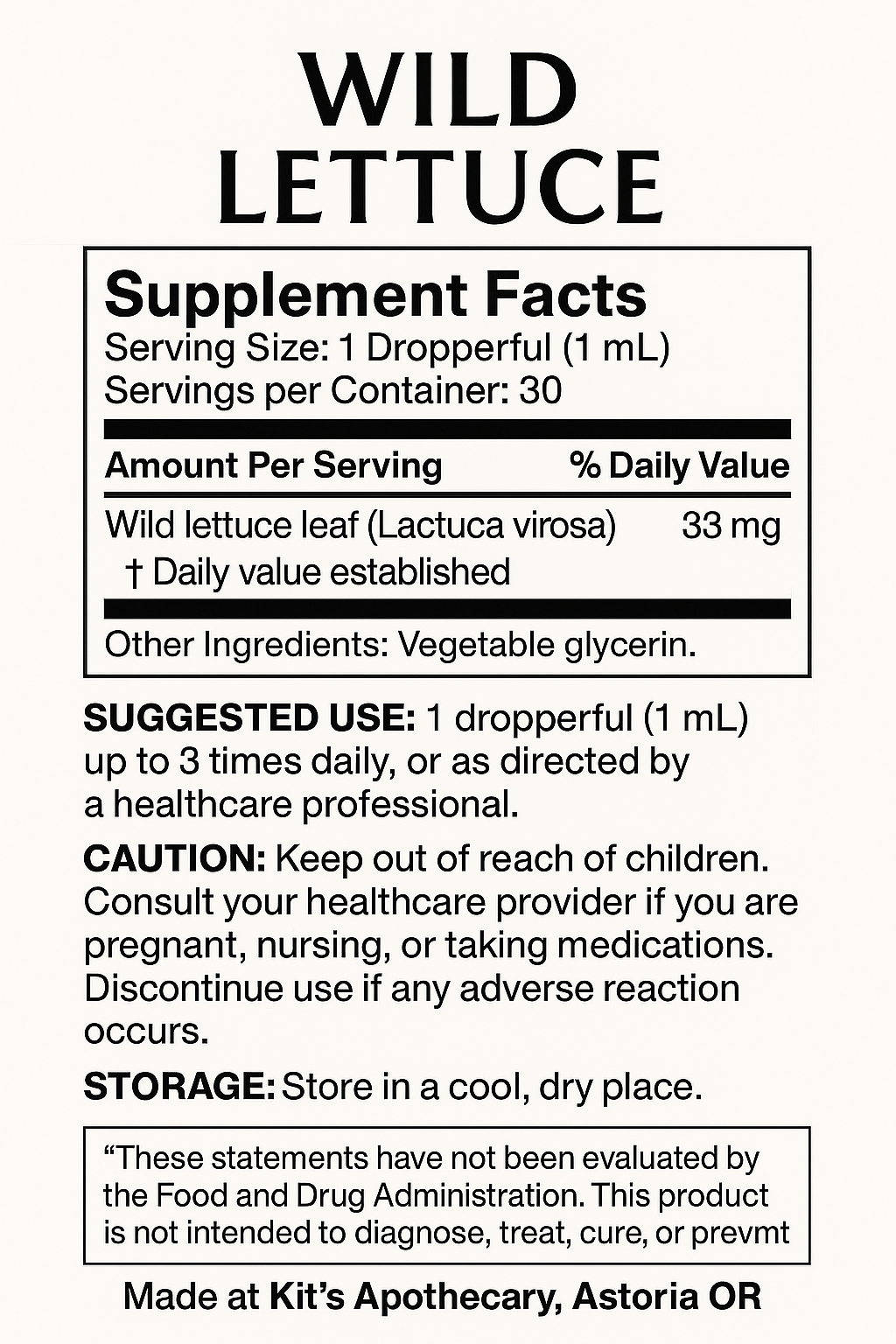 🌙 WILD LETTUCE | Deep Rest