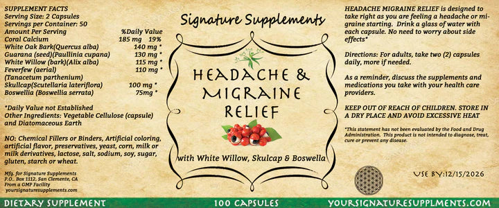 HEADACHE MIGRAINE RELIEF