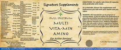 MULTIVITAMIN MINERAL AMINO ACTIVE SENIORS