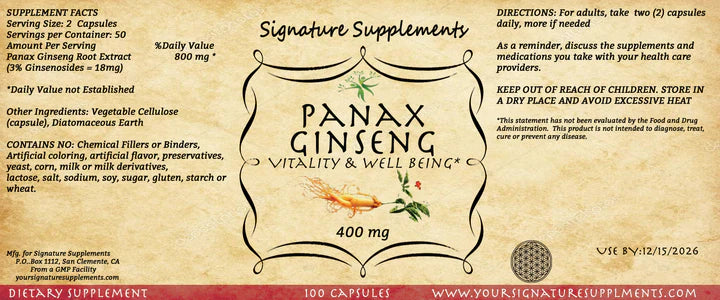 PANAX GINSENG