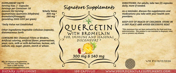 QUERCETIN WITH BROMELAIN