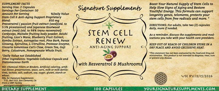 STEM CELL & ANTI-AGING SUPPORT