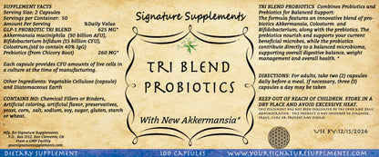 🧬 Tri Blend Probiotic – Advanced Gut Flora + Prebiotic Support