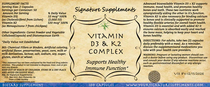 COMPLEJO DE VITAMINA D3 Y K2